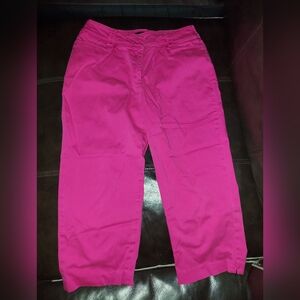 Investments hot pink capri dress pants